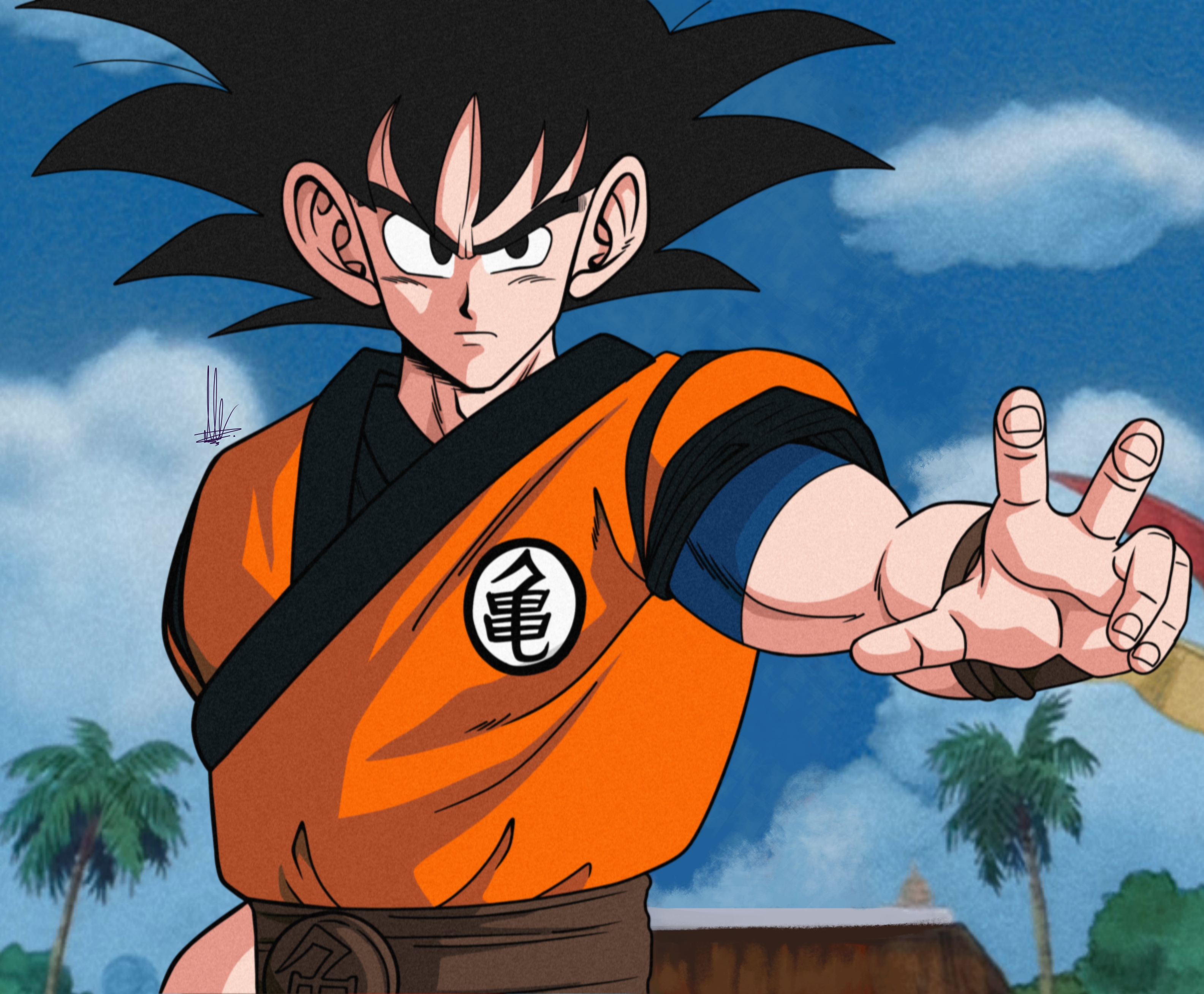 Goku (Evolution) in Classic DB style