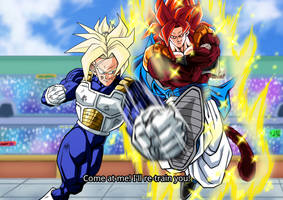 Future Super Warrior - Trunks vs Gogeta ssj4