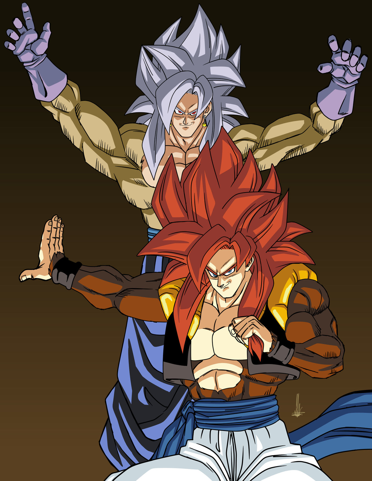 Gogeta and Vegito ssj4 (Kabuki Style)