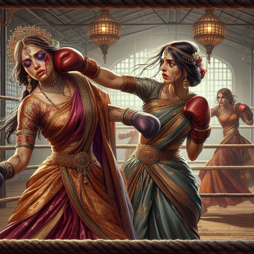 Indian princess boxing by hulk1998jr on DeviantArt