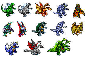 Godzilla Domination sprites