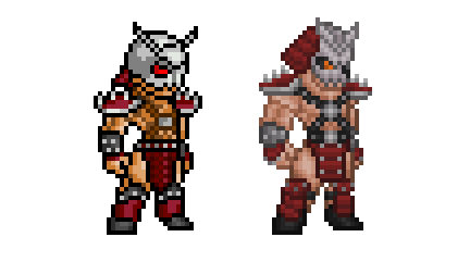 Shao Kahn sprite Before and After
