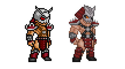 Shao Kahn sprite Before and After