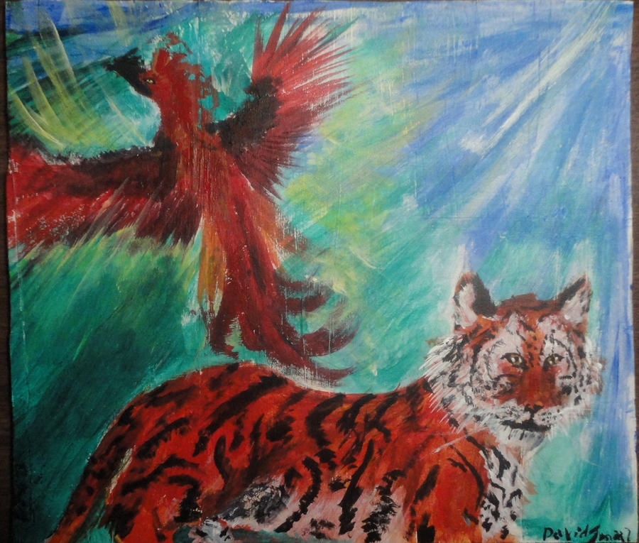 Red Predators: Tiger and Phoenix