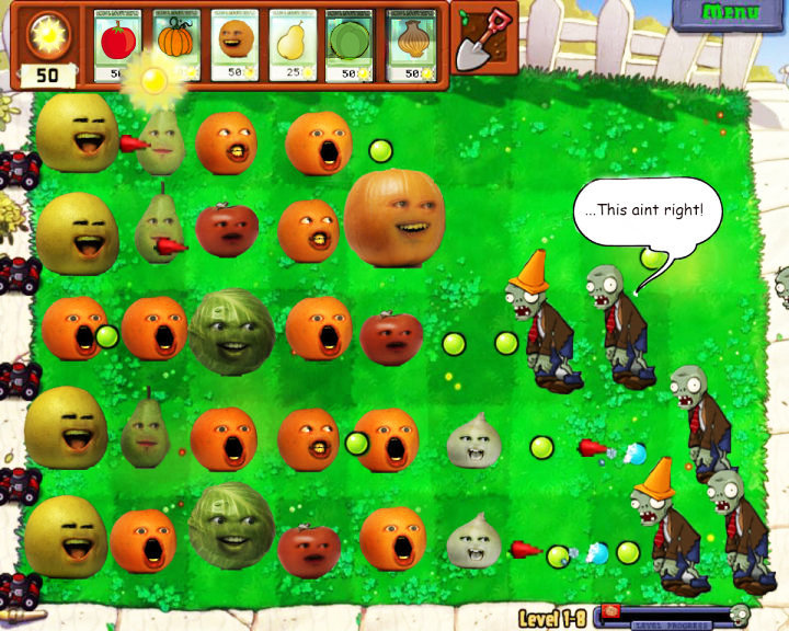 Annoying orange in plants vs zombies