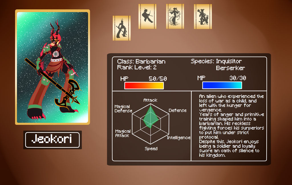 RPG stat screens apparently by CrackEmWalnuts on DeviantArt