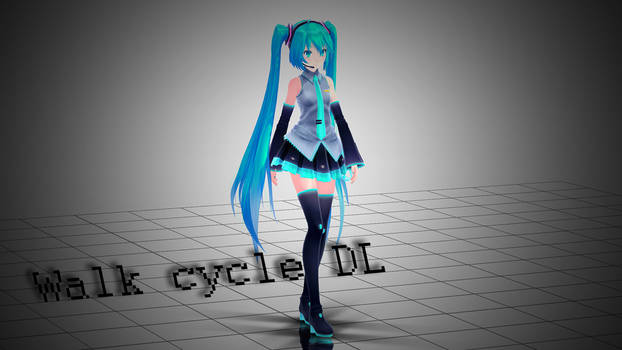 [MMD] Walk cycle [Motion DL]