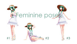 [MMD] Feminine poses [Poses DL]