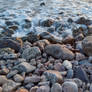 Waves washing up on the shore 1