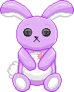 Purple Bunny Plushie Pixel Pagedoll F2U