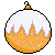 Orange Snowy Xmas Ornament Icon F2U