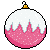 Pink Snowy Xmas Ornament Icon F2U