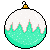 Teal Snowy Xmas Ornament Icon F2U