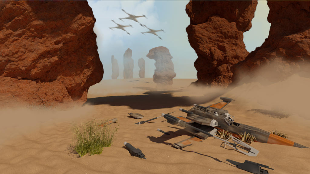 X wing crash by Apolejo on DeviantArt