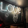 LoVe. Inside the man cave.