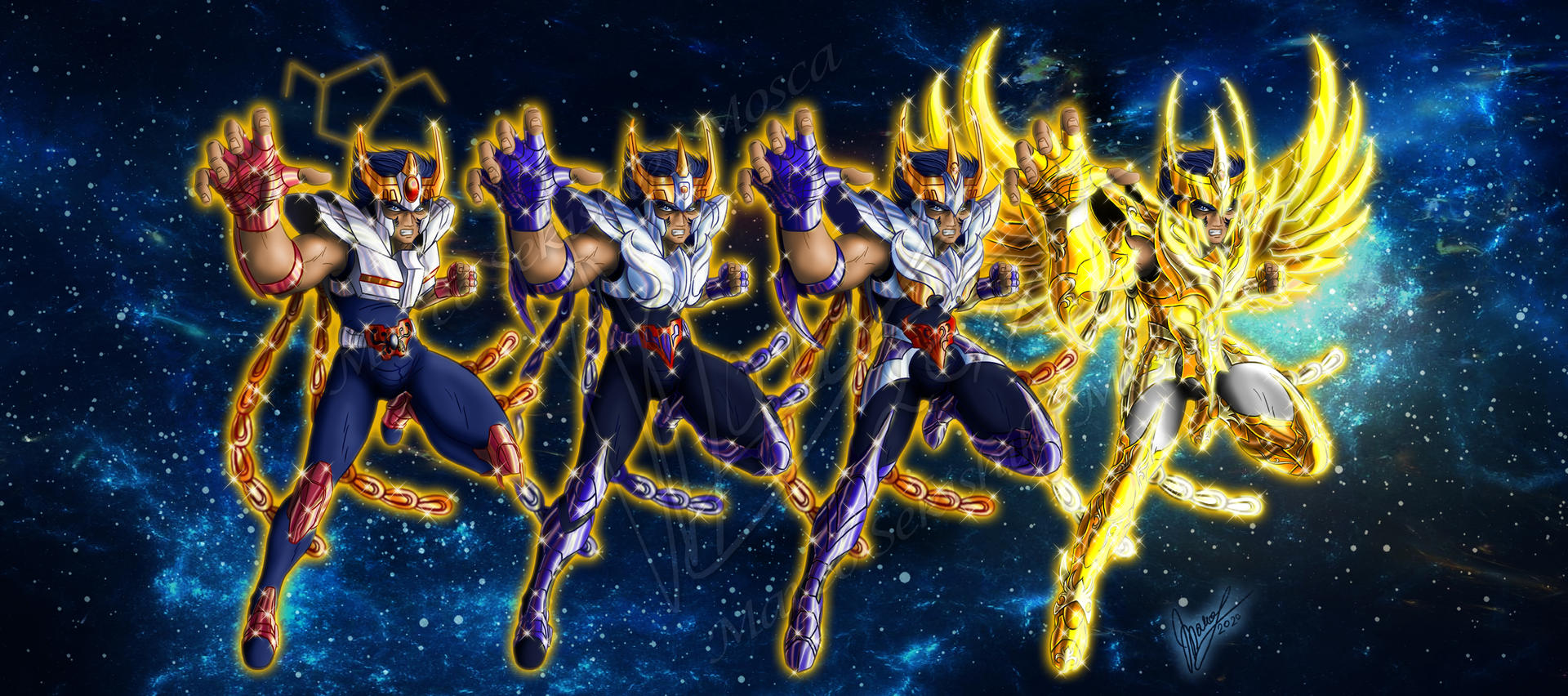 Phoenix Ikki, cloth evolution by Sekishiki on DeviantArt