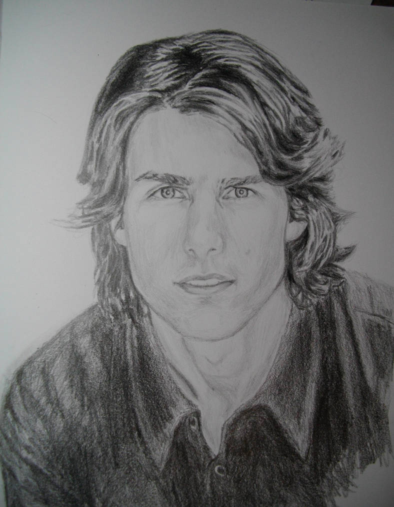 Tom Cruise with long hair by paigephillips on DeviantArt