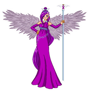 Purple Awarness Ribbon Angel