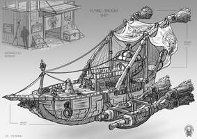 The Flying broom ship