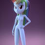 Rainbow Dash is naked