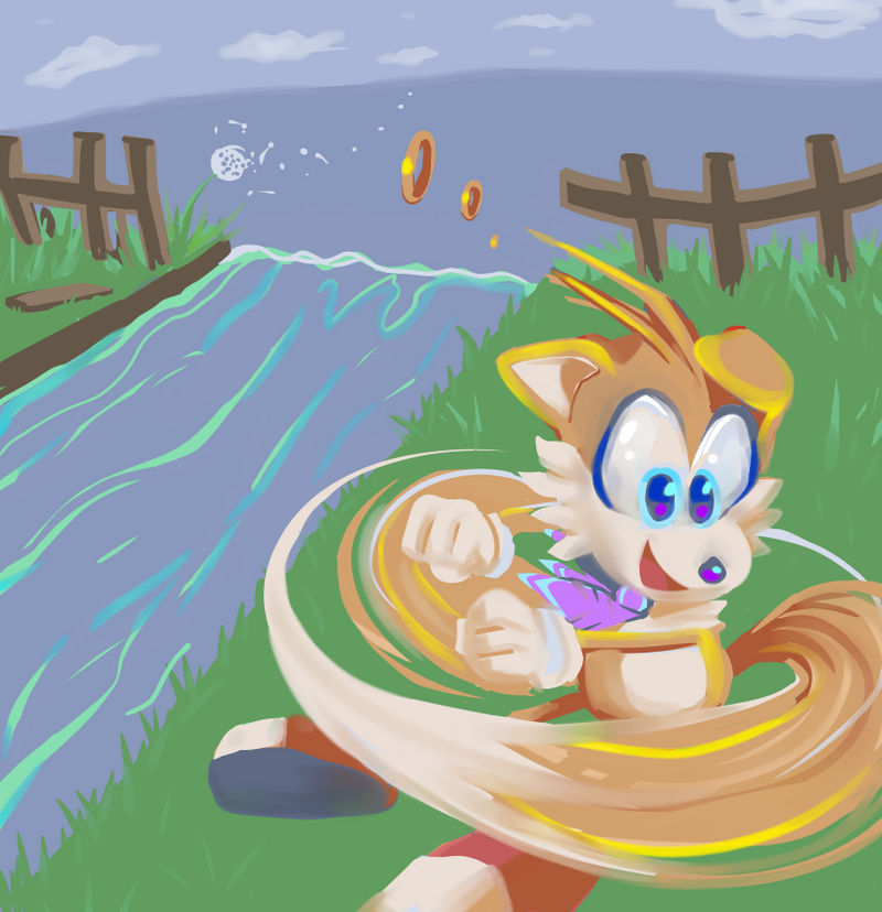 Tails spin attack by X--O on DeviantArt