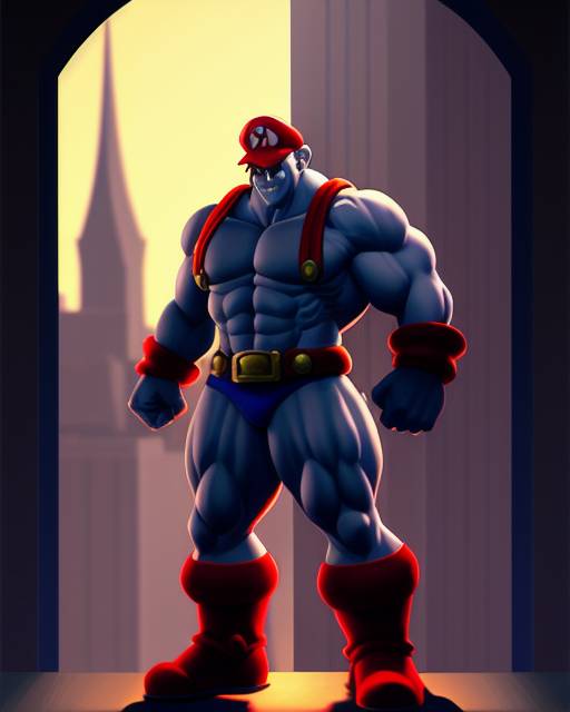 Mario Muscle by StopGoShop on DeviantArt