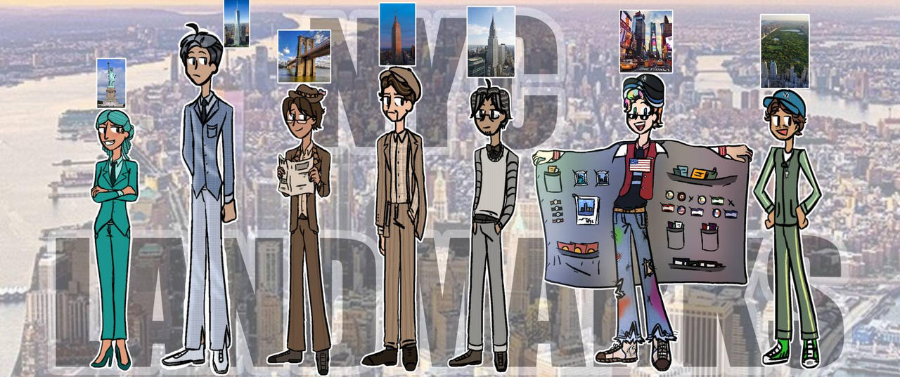 Landmark Humans Deviantart Humanization of NYC landmarks by BittyJones22 on DeviantArt