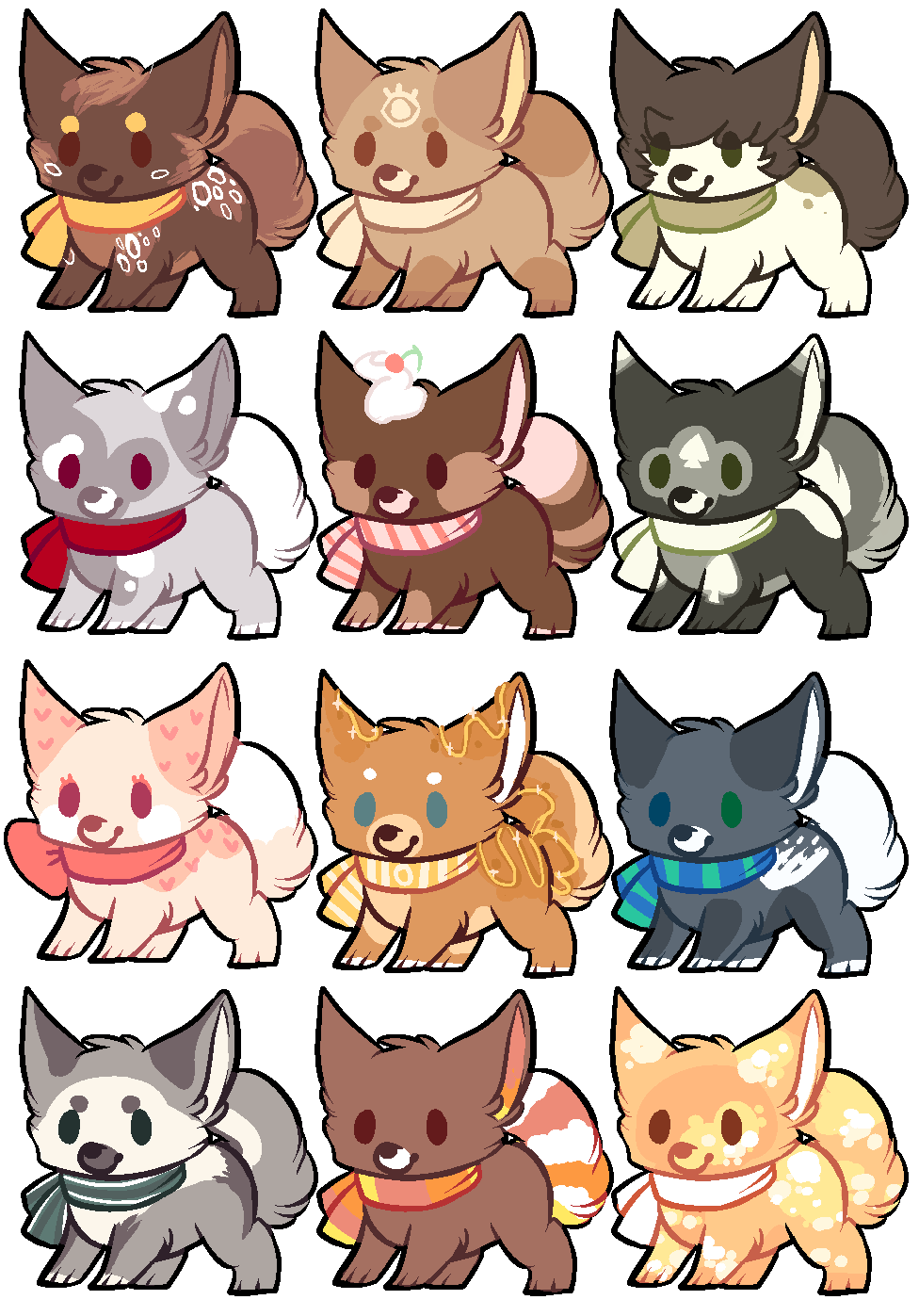 scarf dog adoptables [CLOSED]