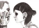 Mikael and Lisbeth by cartoonstranger
