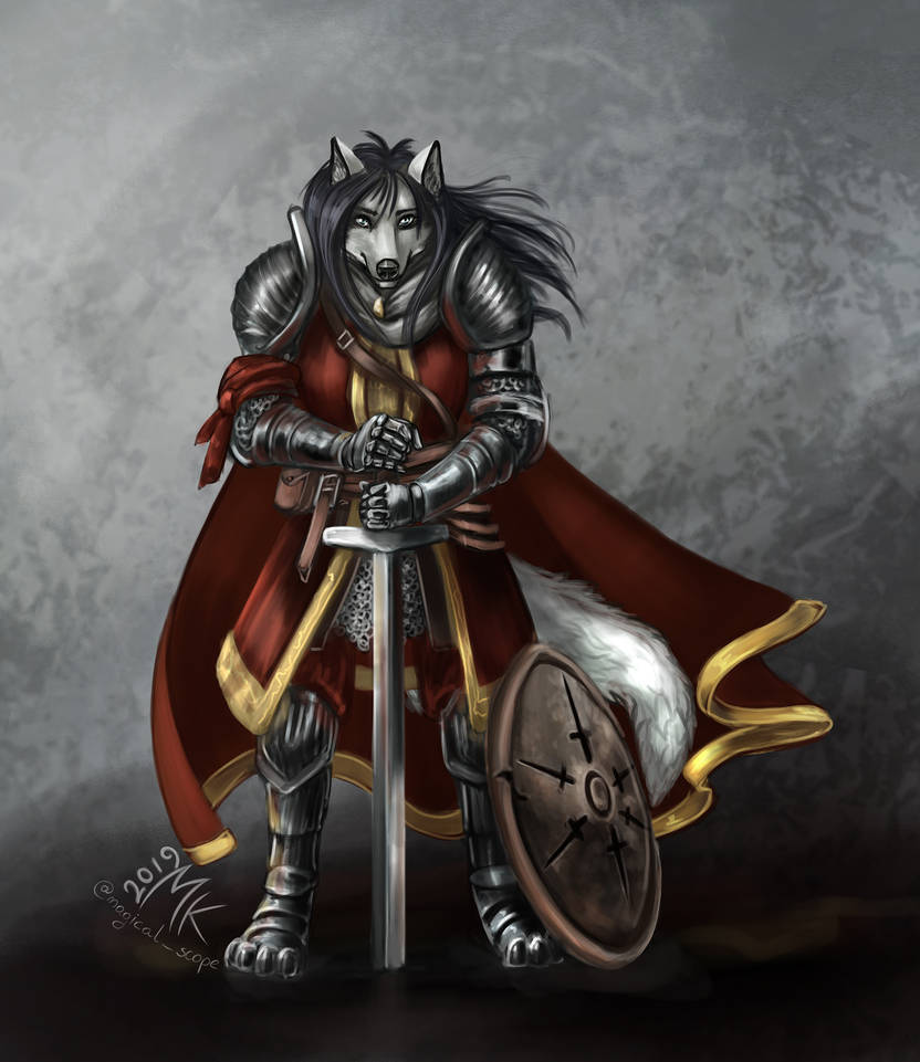 Commission: Wolf-knight by MagicalKaleidoscope on DeviantArt