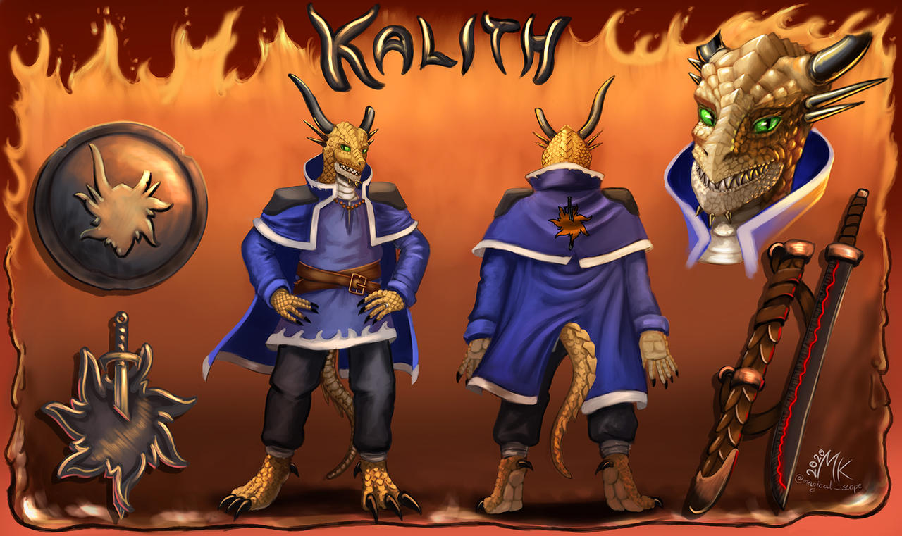 Commission: Kalith the gold dragonborn by MagicalKaleidoscope on DeviantArt