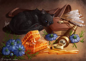 Commission: Kitten and honey