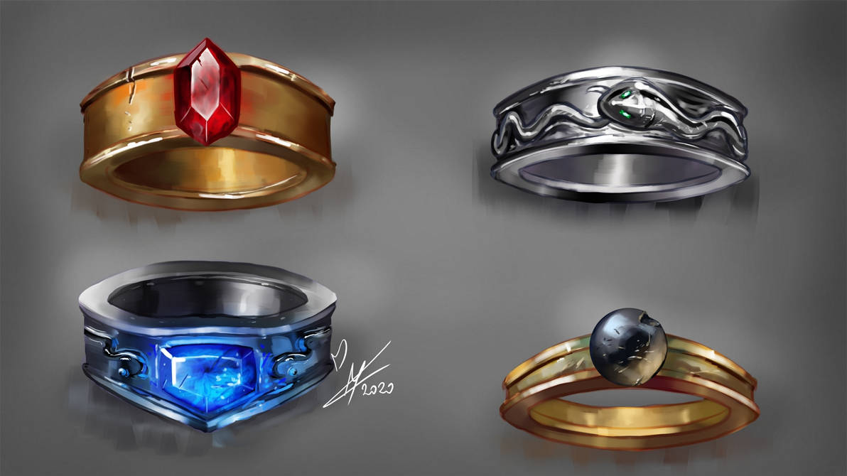 Fantasy rings by MagicalKaleidoscope on DeviantArt