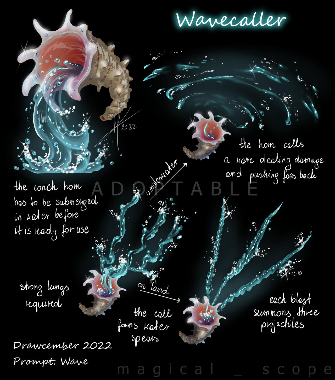 Wavecaller design (Closed) by MagicalKaleidoscope on DeviantArt