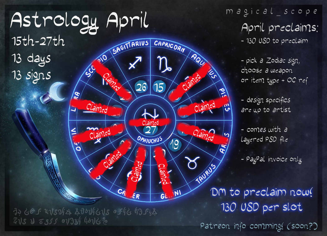 Astrology April preclaims OPEN! by MagicalKaleidoscope on DeviantArt