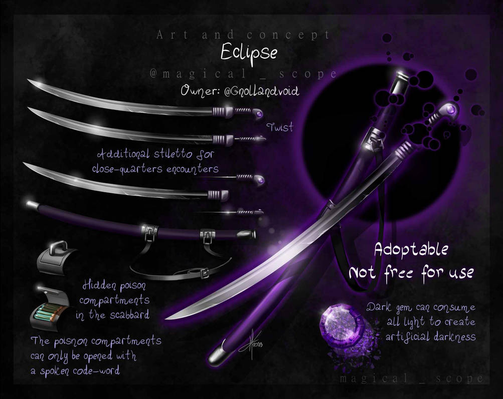 Eclipse Sword Swordtember 2023 day 27 Eclipse by MagicalKaleidoscope on DeviantArt