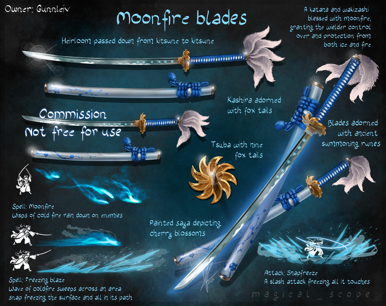 Moonfire blades by MagicalKaleidoscope on DeviantArt