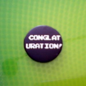 Conglaturation 1' Button