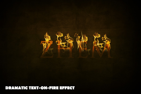 Dramatic Text on Fire