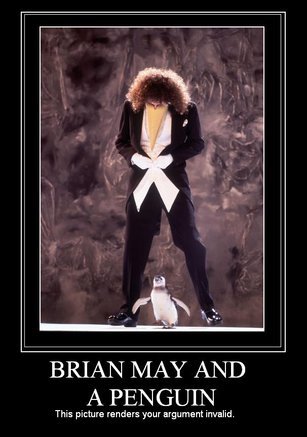 Brian May and a Penguin