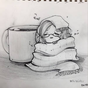 Bundled up with Coffee/Hot CoaCoa