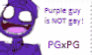 Purple Guy is not gay stamp