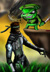 HTF Flippy versus Solid Snake by redadder515