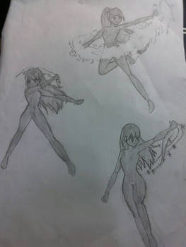 School sketches #4 {pose practice}