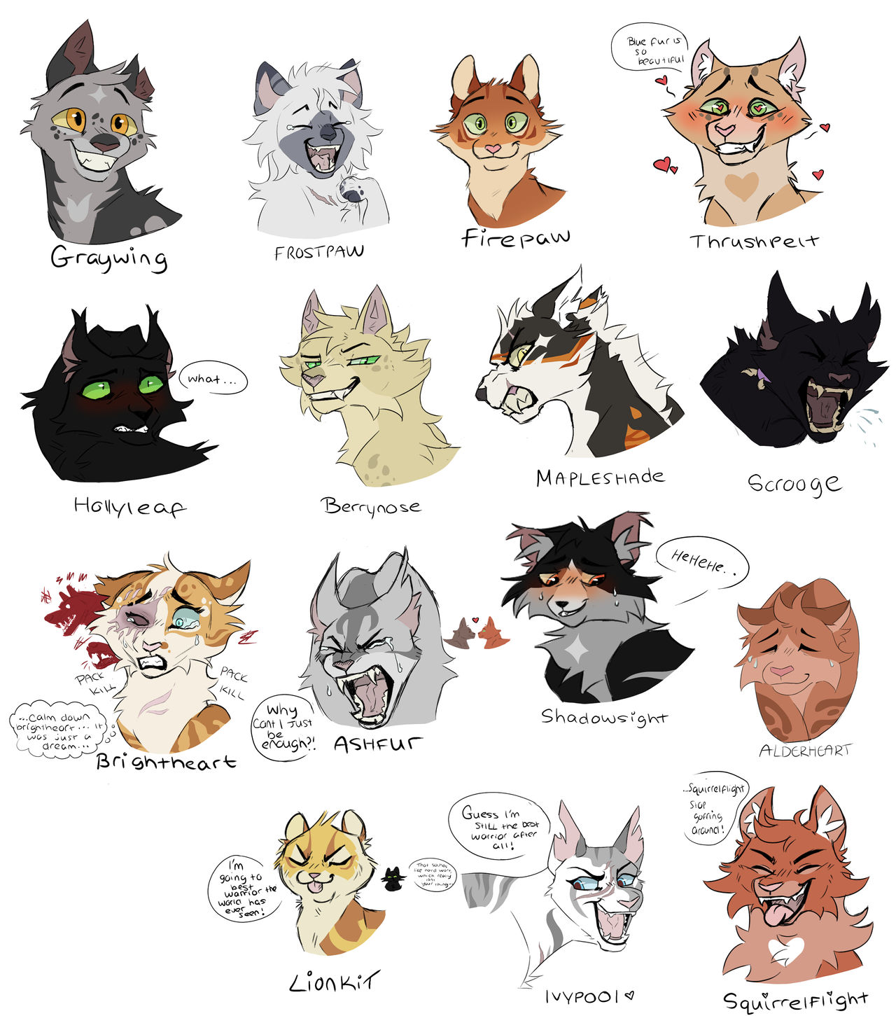Warrior Cat Expressions By JynxedMoon On DeviantArt warrior-cat-expressions-by-jynxedmoon-on-deviantart