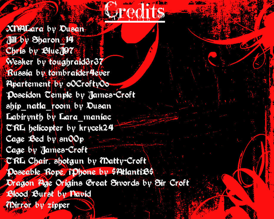 Red Credits Deviantart RE:BR credits by Farah456 on DeviantArt