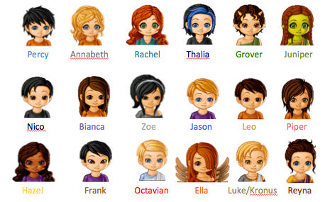 The Characters of Rick Riordan by GirlWithTheBread on DeviantArt