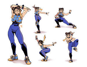 Chun Li poses