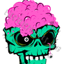 ZOMBIE SKULL STICKER DESIGN