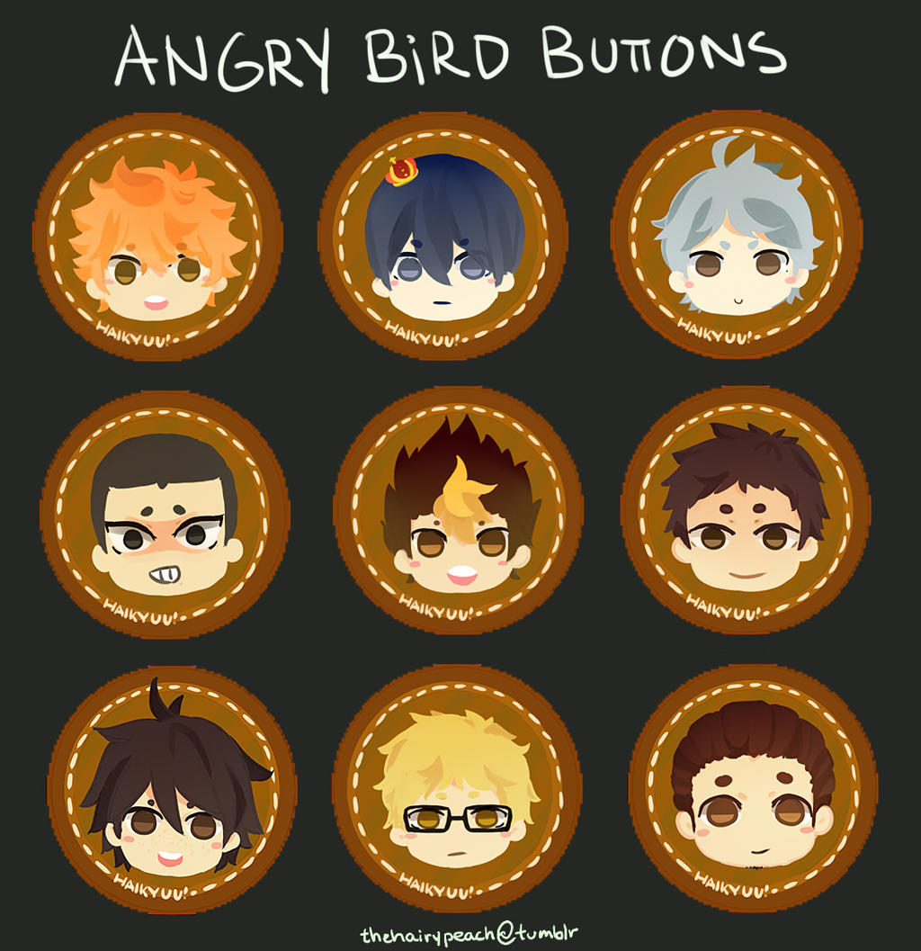 Haikyuu Buttons By Thehairypeach On DeviantArt haikyuu-buttons-by-thehairypeach-on-deviantart